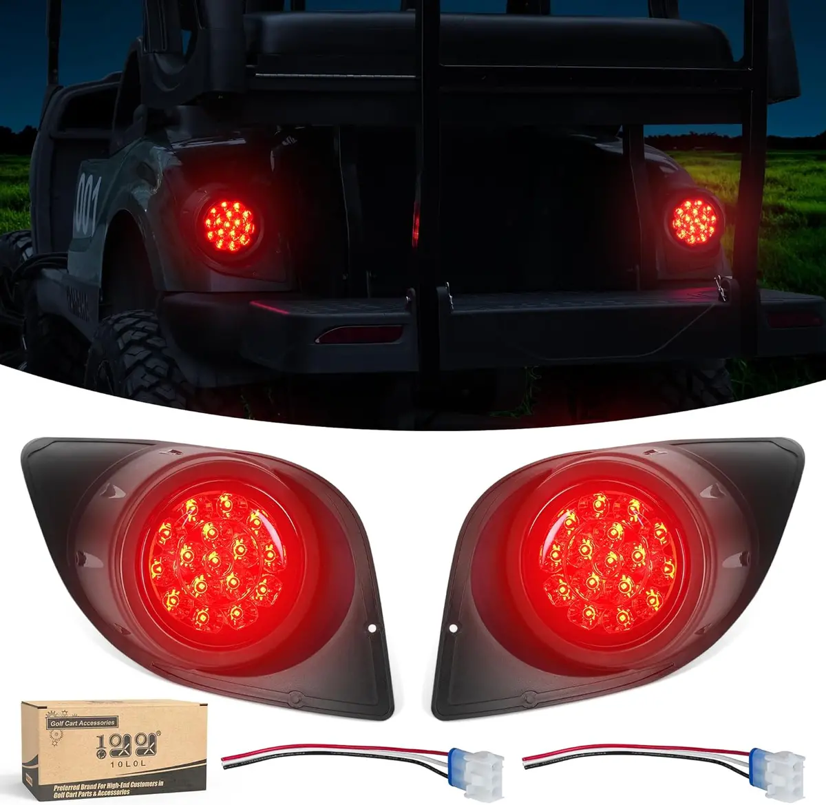 10L0l Golf Cart Tail Light For Yamaha G29 Drive 2007-2016  - 12V Led Rear Lights With 3Pin Harness 1