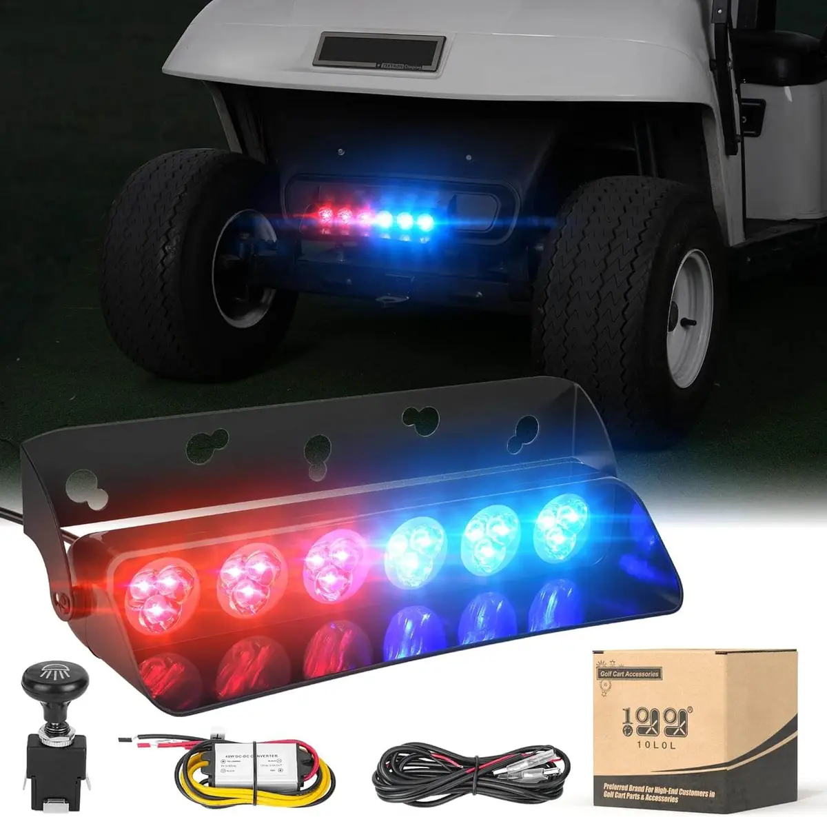 Golf Cart Brake Light Led Strobe Light Emergency Strobe Light Front/Rear Universal - 10L0l 1