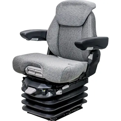 12V Heavy Duty Tractor Excavator Backhoe Loader Seat W/ Air Suspension 4