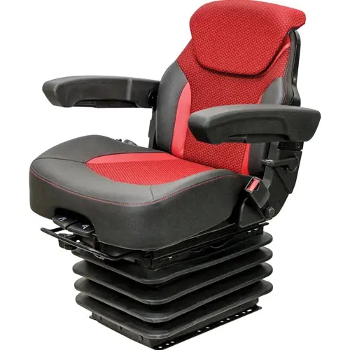 12V Heavy Duty Tractor Excavator Back Hoe Loader Seat W/ Air Suspension 2