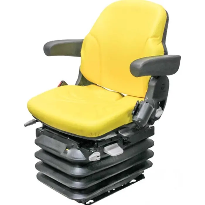 12V Heavy Duty Tractor Excavator Backhoe Loader Seat W/ Air Suspension 2