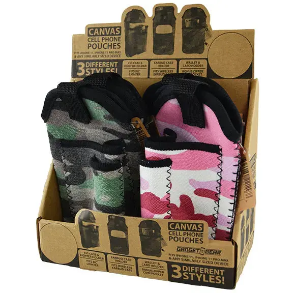 Canvas Camo Cell Pouch - 6 Pieces Per Retail Ready Display 88311 1