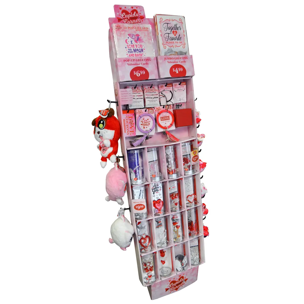 Valentines Day Cupids Corner Assortment Floor Display - 72 Pieces Per Retail Ready Display Kit 88365 1