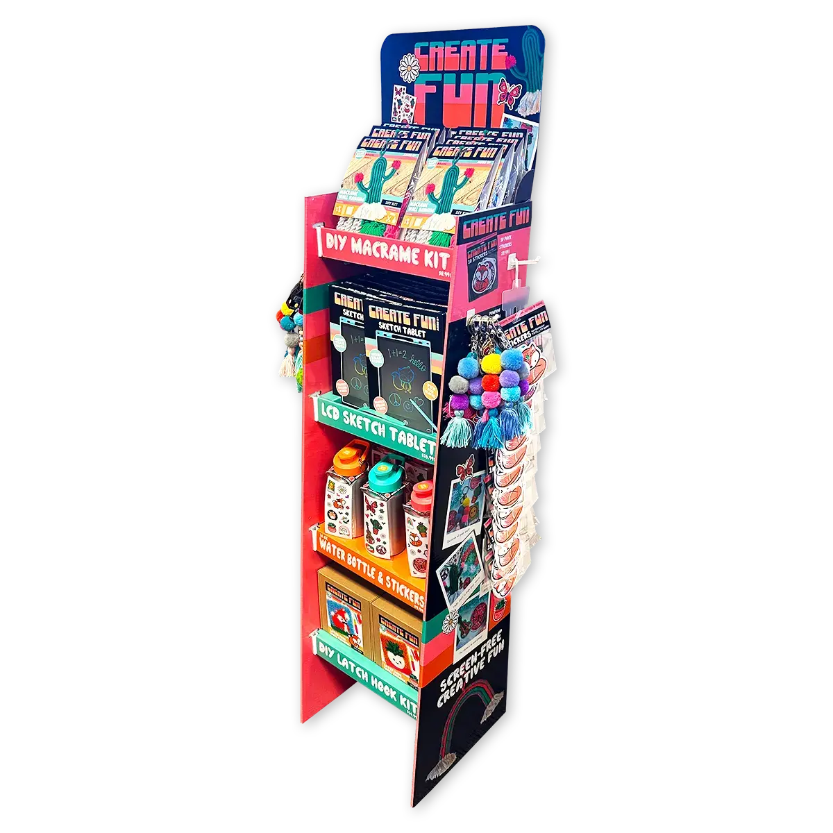 Boho Inspired Create Fun Assorted Floor Display - 68 Pieces Per Retail Ready Display Kit 88483 1
