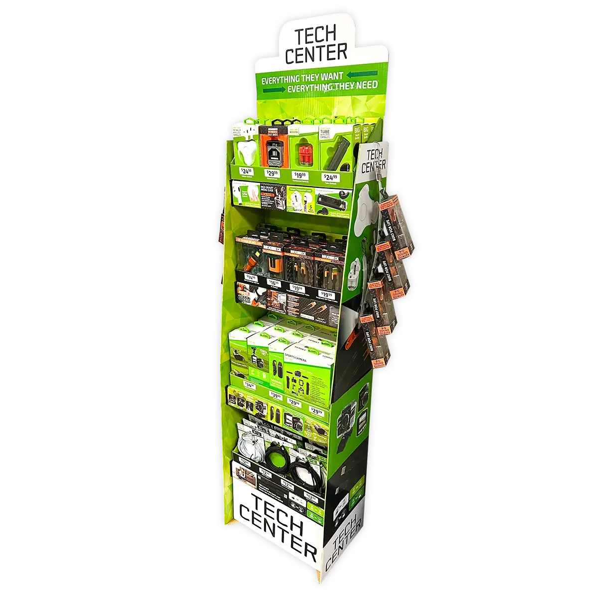 Tech Gift Center Assortment Floor Display - 62 Pieces Per Retail Ready Display Kit 88488 1