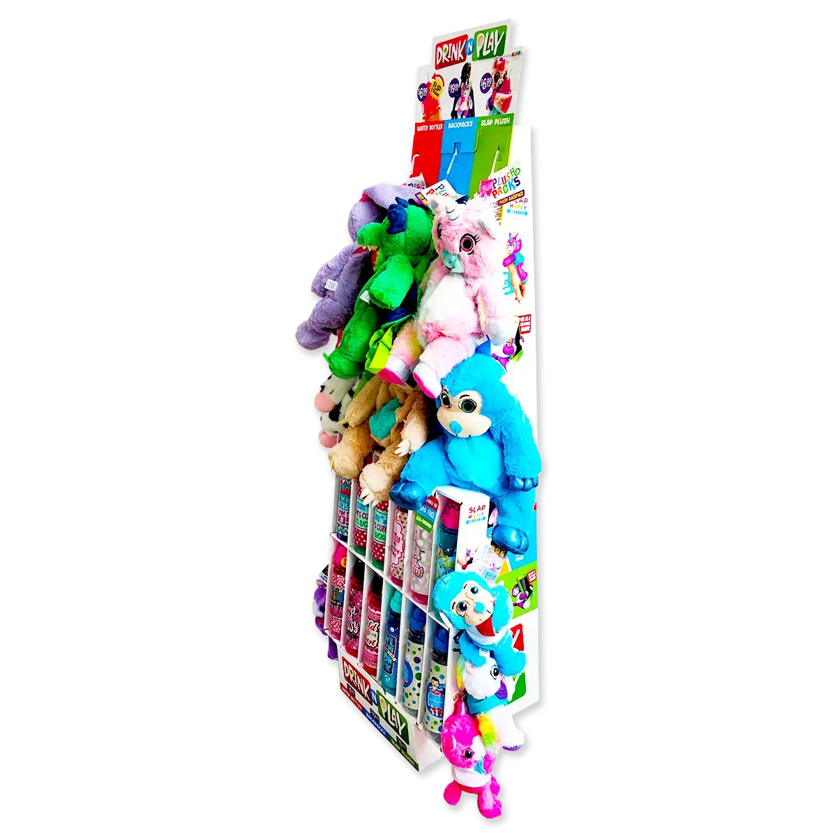 Kids Cup And Plush Assortment Floor Display - 24 Pieces Per Retail Ready Display Kit 88497 1