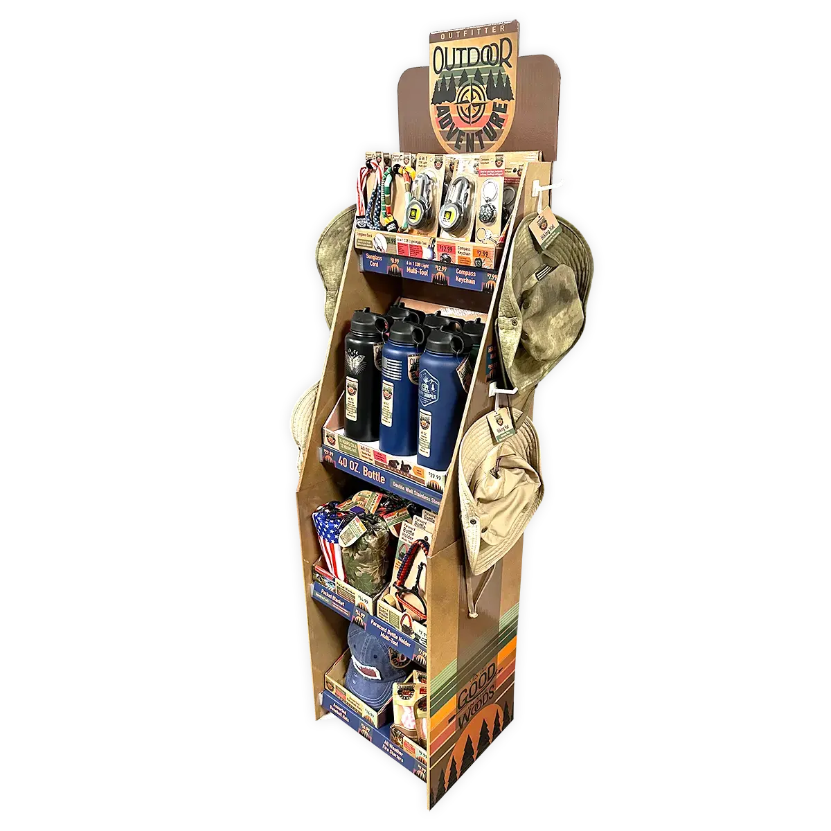 Outdoor Adventures Assortment Floor Display 56 Pieces Per Retail Ready Display Kit 88531 1