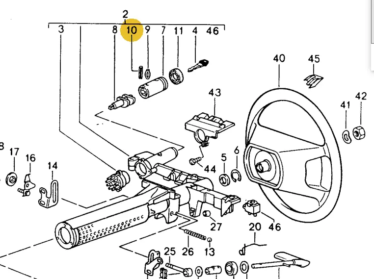 900 095 007 00 - Roll Pin For Ignition Tumbler 1