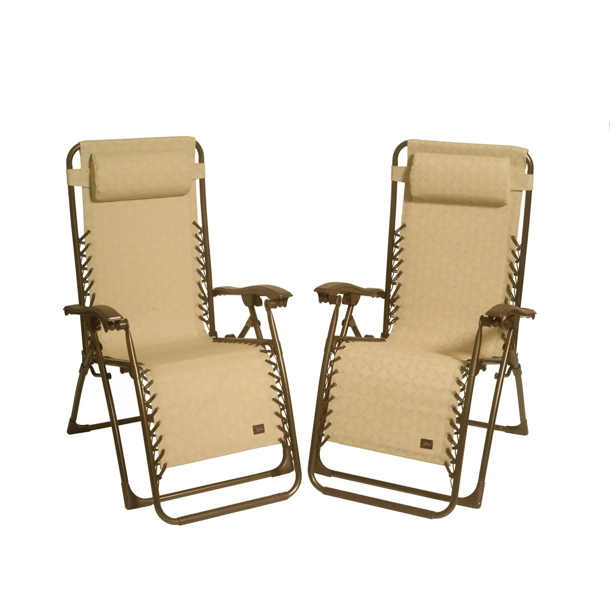 Bliss Hammocks Q-026-2Sd 26" Wide Zero Gravity Chair W/ Pillow | Outdoor, Lawn, Deck, Patio | Foldable, Adjustable Lounge Chair, Weather Resistant & Rust Resistant | 300 Lbs Capacity (Sand Diamond) 1