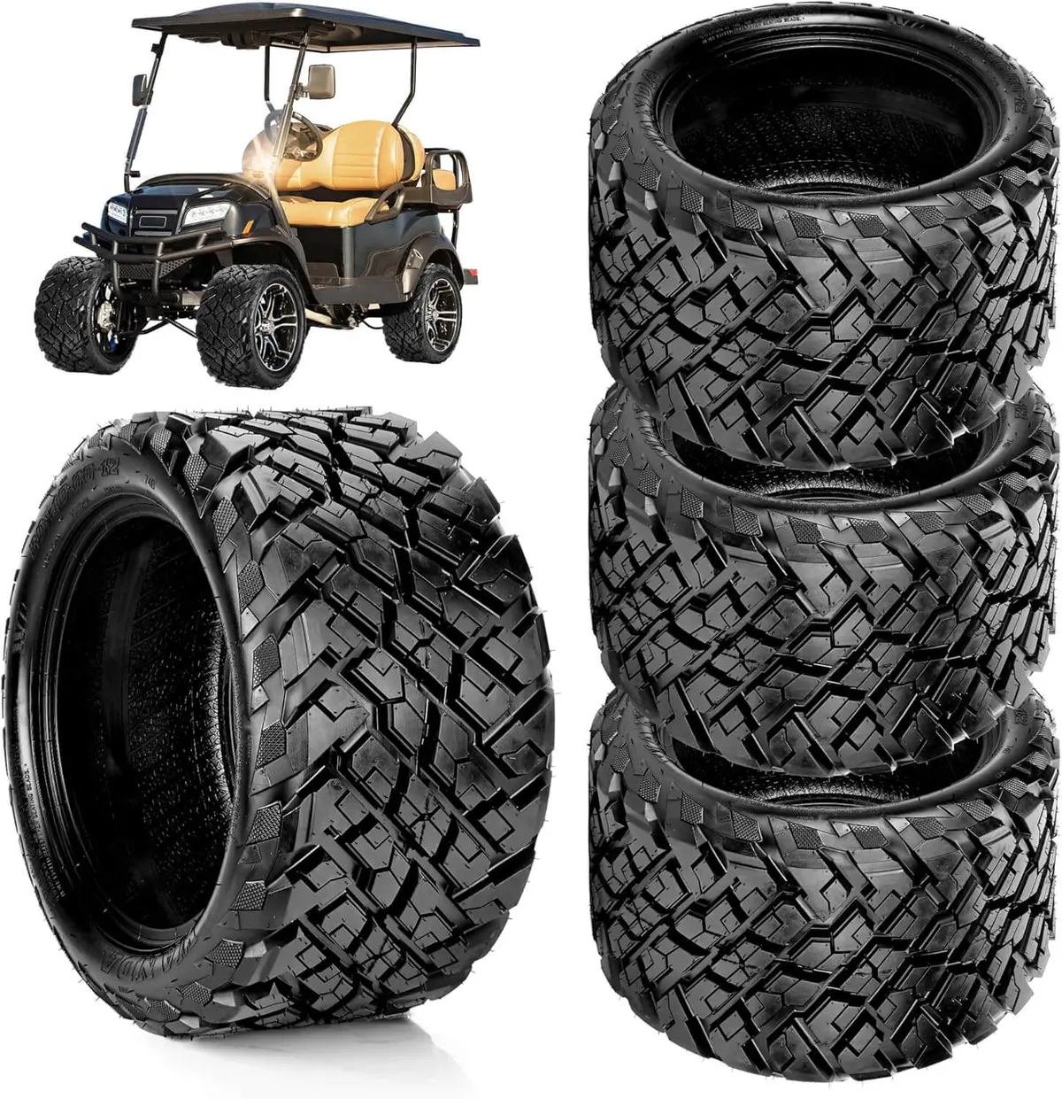 All Terrain Golf Cart Tire 12" 14" For Yamaha Ezgo Club Car Atv Utv Quad Bikes 4 Pack - 10L0l 1