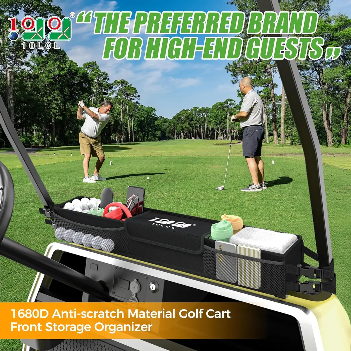 10L0l Universal Golf Cart Inner Front Storage Basket For Ezgo, Yamaha & Club Car 2