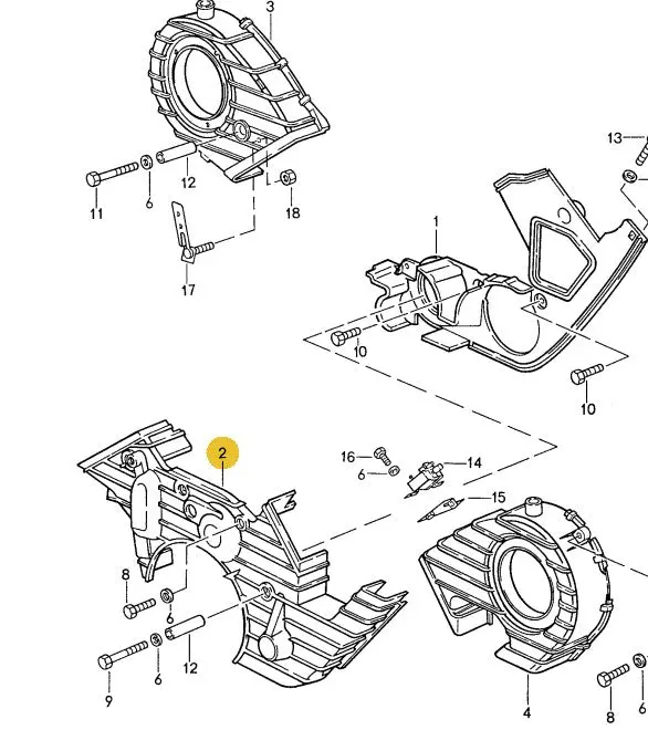 928 105 144 08 - Main Front Timing Belt Cover - 87 To 95 - Back Order 2