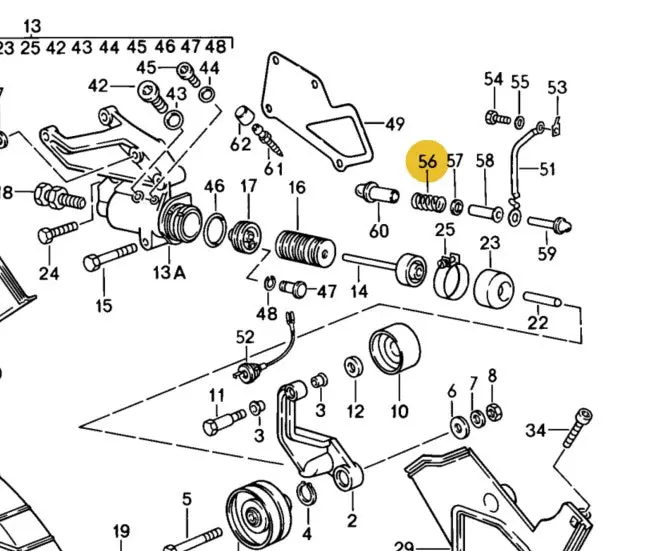 928 105 577 03 - Tensioner Piston Spring - 84 To 95 1