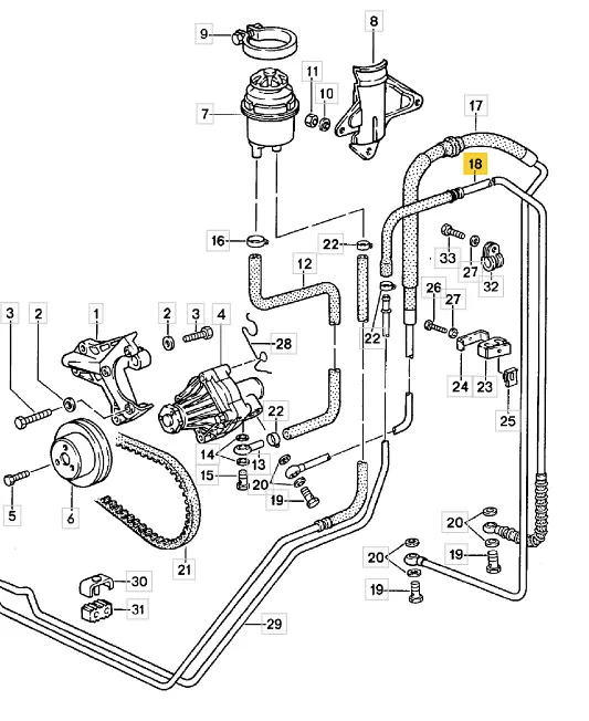 928 347 449 11 - Ps Rack To Cooler Line - 87 To 90 1