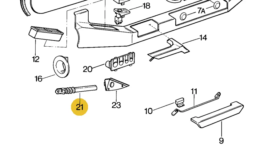 928 555 551 02 - Door Cable Guide - 78 To 95 1