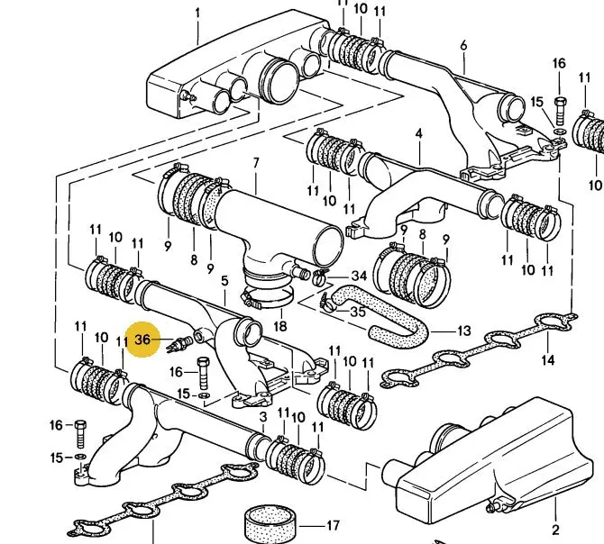 928 606 217 00 - Thermal Switch - Rear Of Inlet Manifold - 85 To 95 - Porsche 2