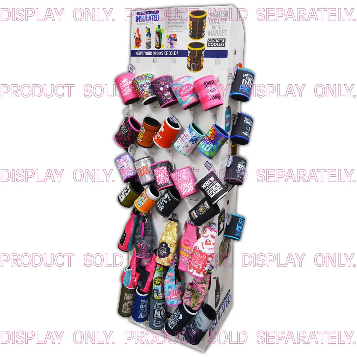 Merchandising Fixture - Corrugated Neoprene Can And Cooler Floor Display Only 972390 1