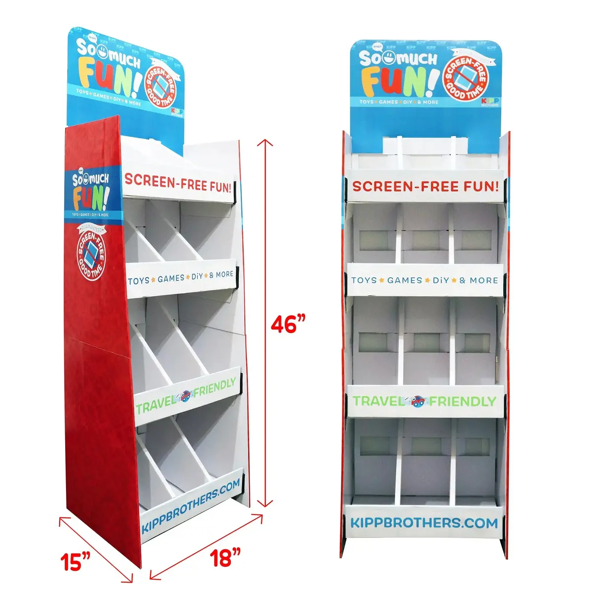 Merchandising Fixture - Corrugated So Much Fun Toy Bin Floor Display Only 975280 1