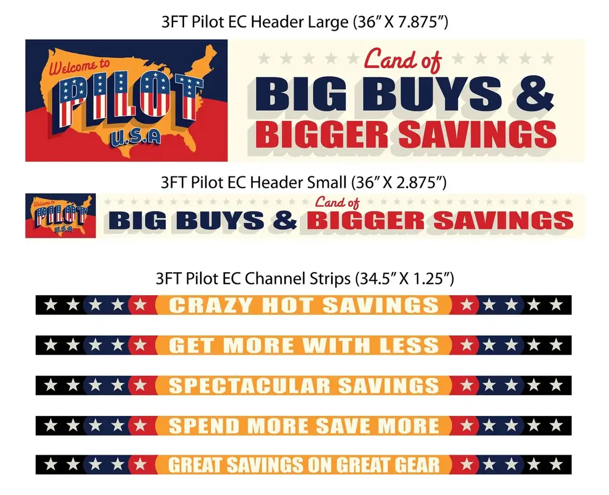 Merchandising Fixture - 3 Merchandising 7 Sign Set 975840 1