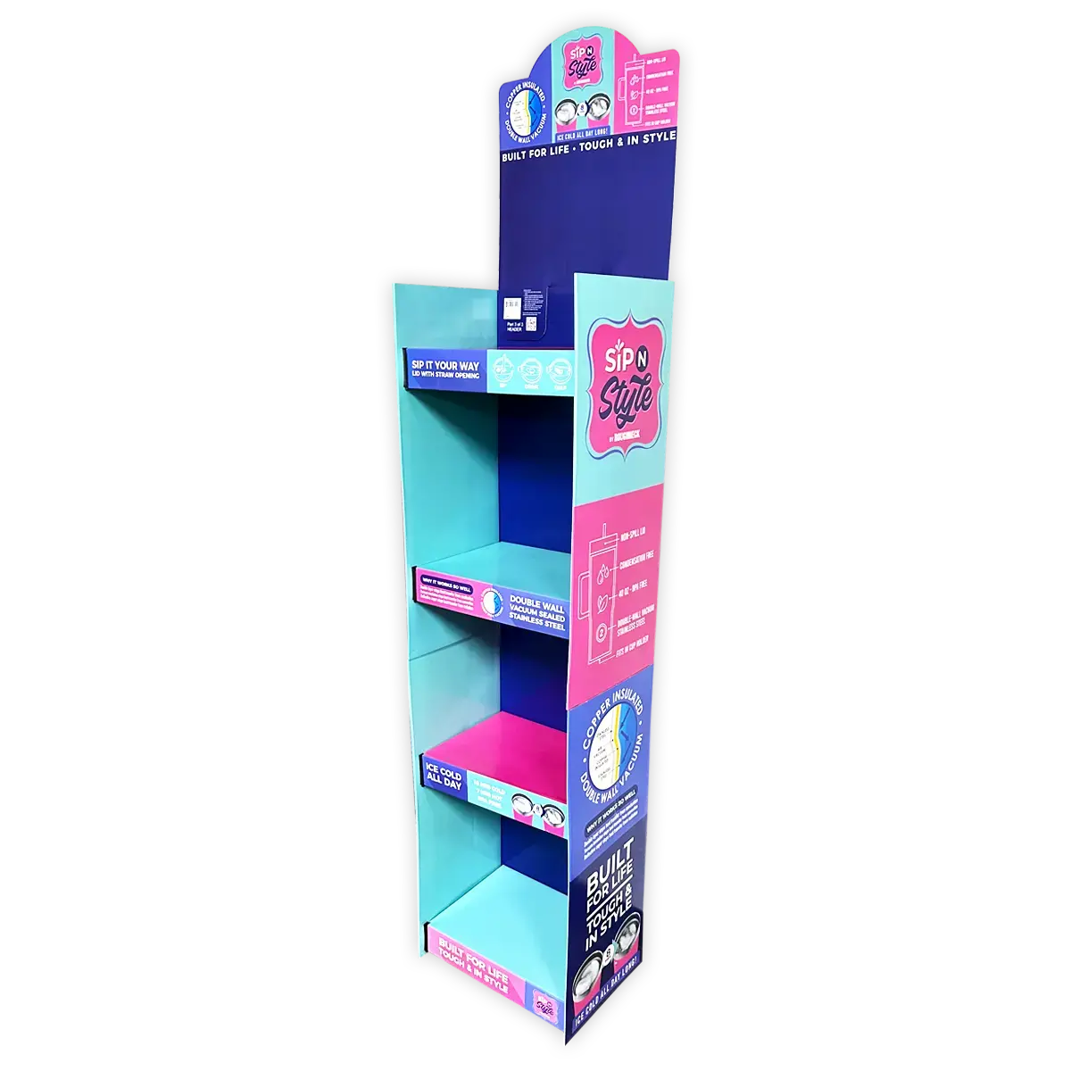 Merchandising Fixture - Corrugated 40 Oz Cup Floor Display Only 979210 1