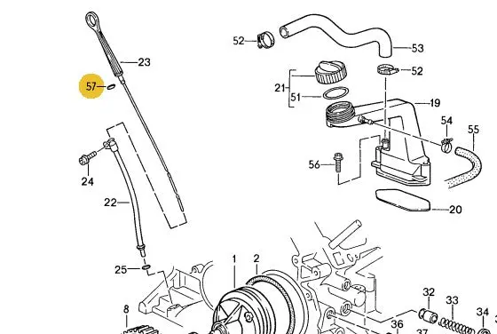 999 701 320 40 - Dipstick O Ring - 86 To 95 - Viton Black 1