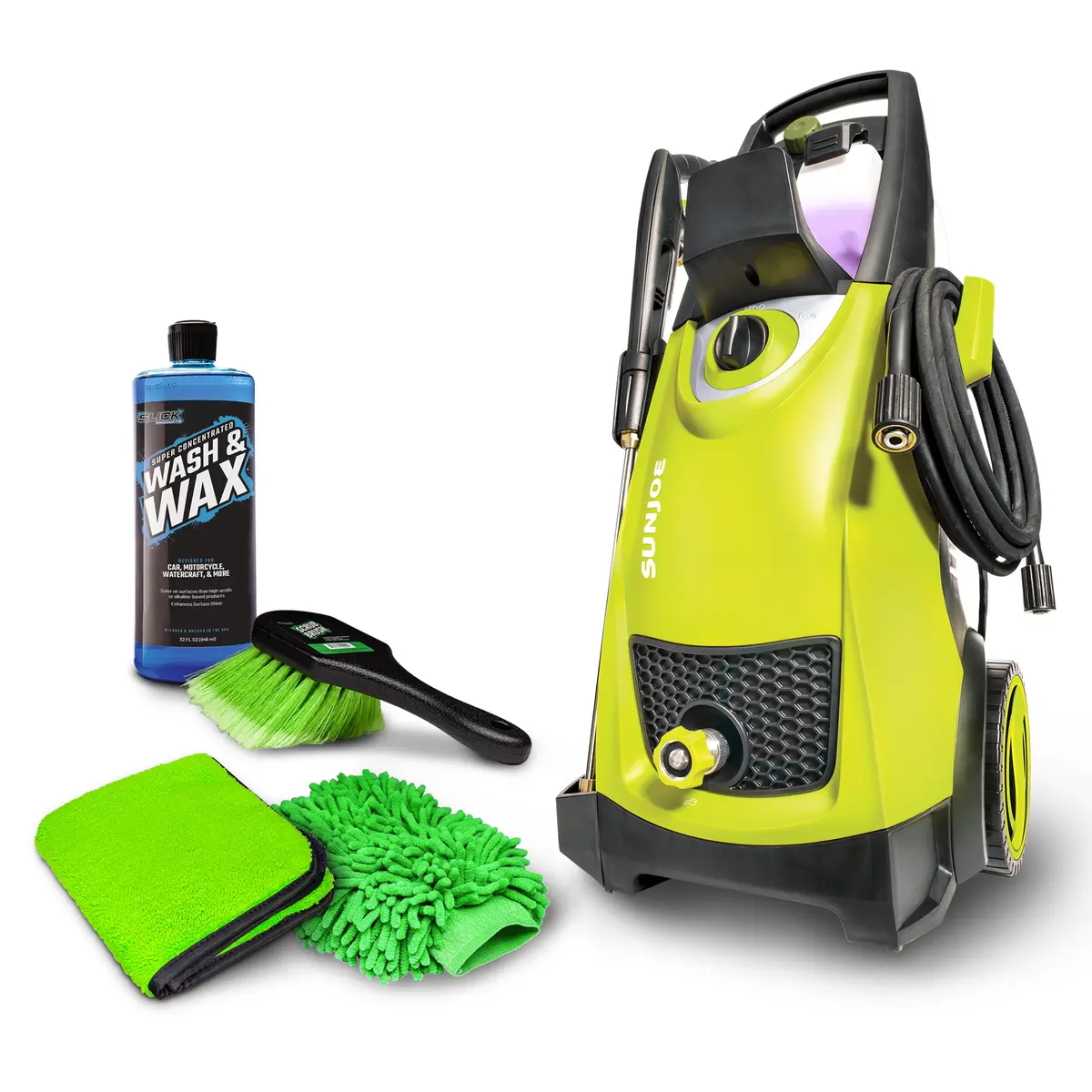 Sun Joe Pressure Washer Bundle W/ Towel & Cleaning Solution | Complete Auto Cleaning Solution | Tough On Dirt, Gentle On Paint 1