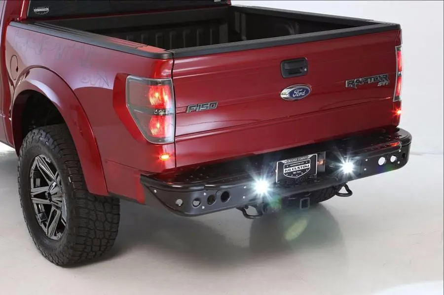 Add R012231280103 2010-2014 Ford F150 Raptor Venom Rear Bumper With Dually Light Mounts And Back Up Sensor Cut Outs 1