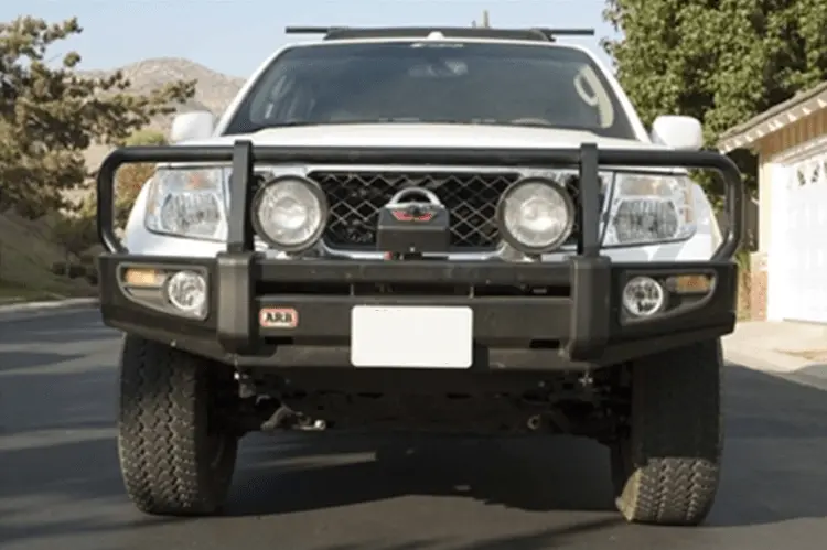 Arb 3438290B Nissan Pathfinder 2009-2012 Deluxe Front Bumper Winch Ready With Grille Guard, Black Powder Coat Finish 1