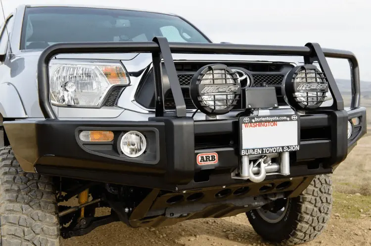 Arb 3423140B Toyota Tacoma 2012-2015 Deluxe Front Bumper Winch Ready With Grille Guard, Black Powder Coat Finish 1