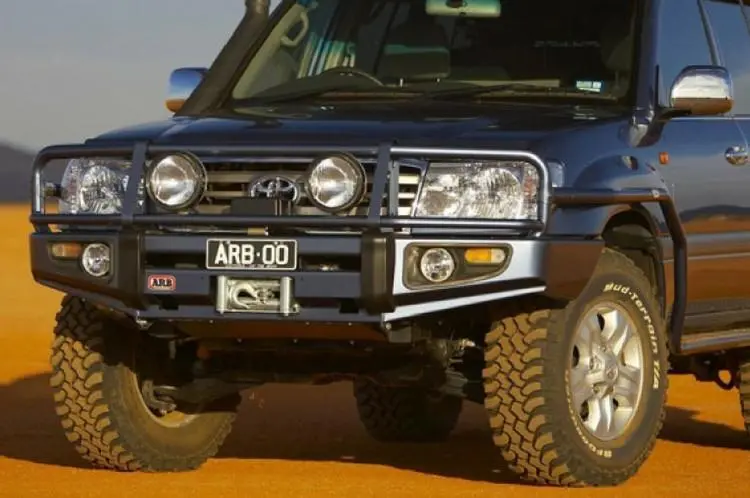 Arb 3415150B Toyota Land Cruiser 2013-2015 Deluxe Front Bumper 200 Series Winch Ready With Grille Guard, Black Powder Coat Finish 1