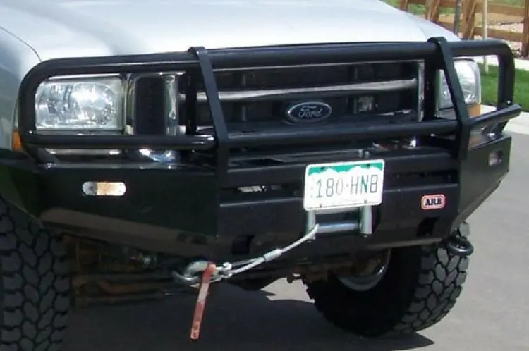 Arb 3436030 Ford F250/F350 Superduty 1999-2004 Deluxe Front Bumper Winch Ready With Grille Guard, Black Powder Coat Finish 2