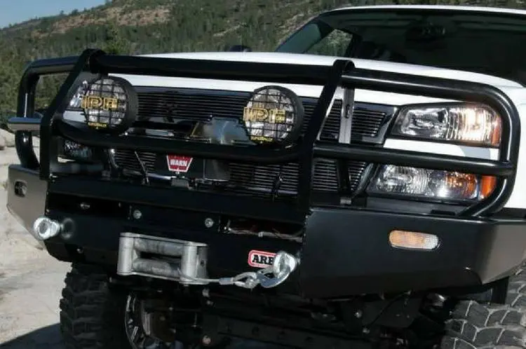 Arb 3462020 Chevy Silverado 1500 2003-2006 Deluxe Front Bumper Winch Ready With Grille Guard, Black Powder Coat Finish 1