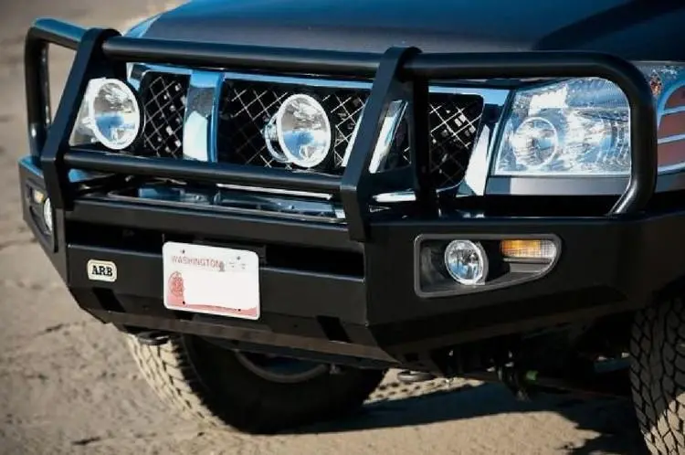 Arb 3464010 Nissan Armada 2004-2007 Deluxe Front Bumper Winch Ready With Grille Guard, Black Powder Coat Finish 1