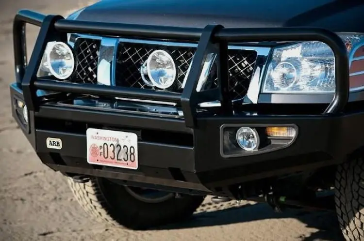 Arb 3464010 Nissan Titan 2004-2011 Deluxe Front Bumper Winch Ready With Grille Guard, Black Powder Coat Finish 2