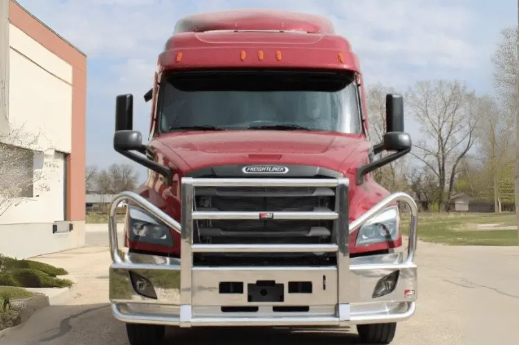 Ali Arc Fl229bcq Freightliner Cascadia 2018-2025 Sba With Cas And Quick Release Curved Semi Truck Bumper 1