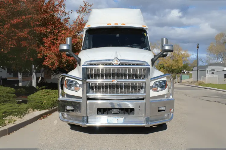 Ali Arc In377bcq International Mv607 2023-2025 With Cas And Quick Release Angled Semi Truck Bumper 1