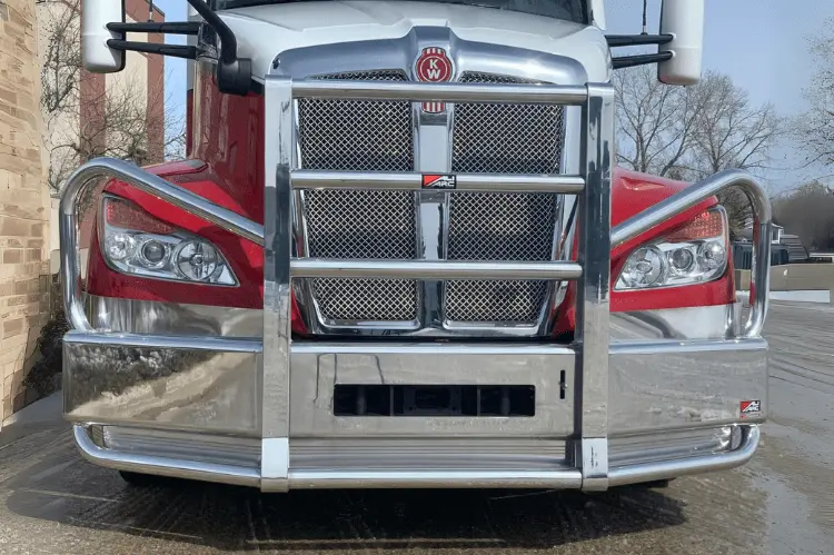 Ali Arc Kw065xq Kenworth W900l Sfa Q-Latch 4 Post 3" Tubes Angled Straight Semi Truck Bumper 1