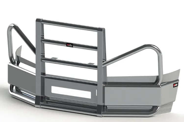 Ali Arc Kw490bcq Kenworth T-680 2022-2025 With Cas And Quick Release Angled Semi Truck Bumper 2