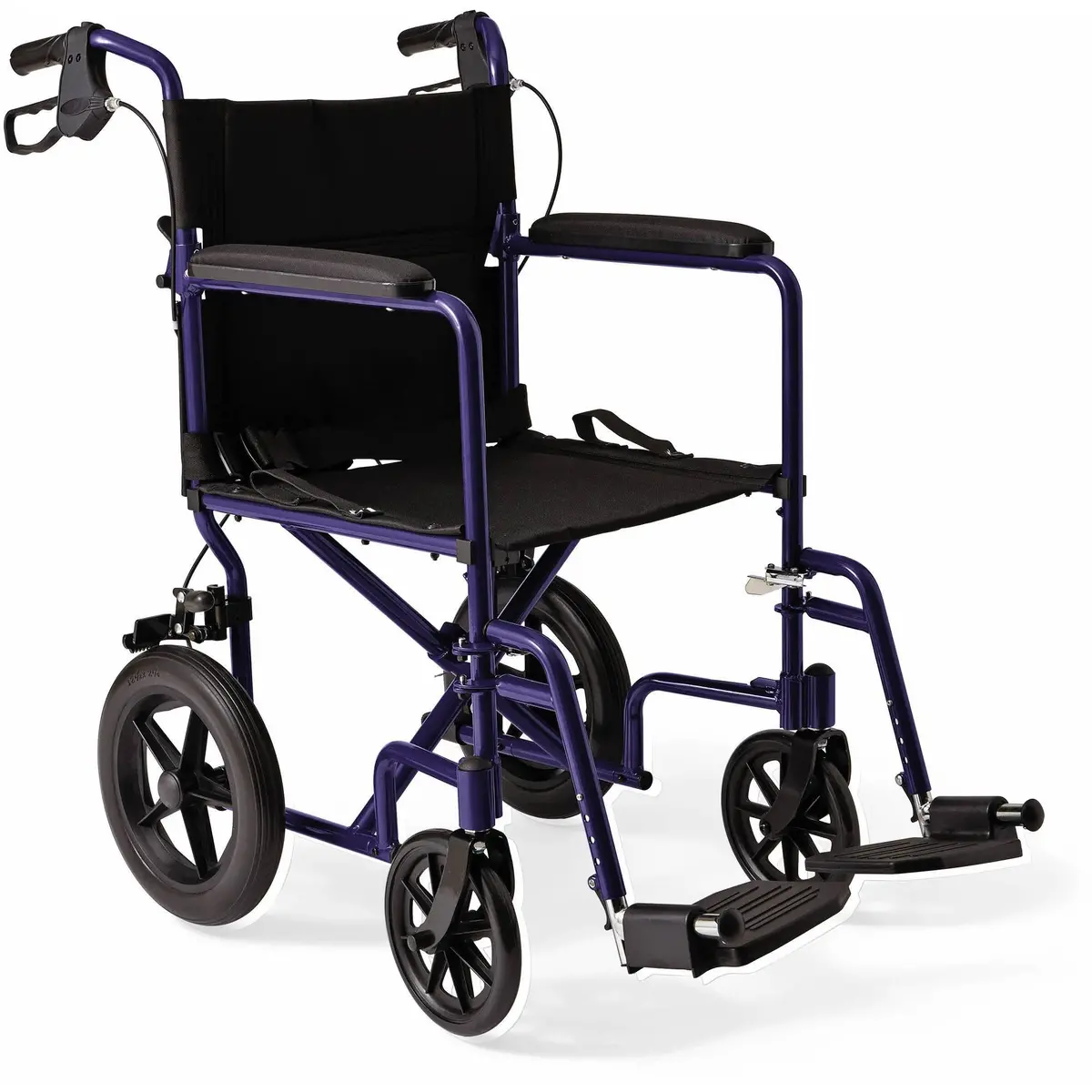 Lightweight Expedition Aluminum Transport Chair, 12" Rear Wheels And Handbrakes 1
