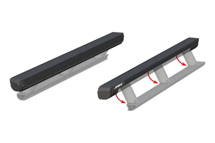 Aries 3025183 Gmc Sierra 2500Hd/3500Hd 2020 Actiontrac 87.6" Powered Running Boards Crew Cab No Brackets 1