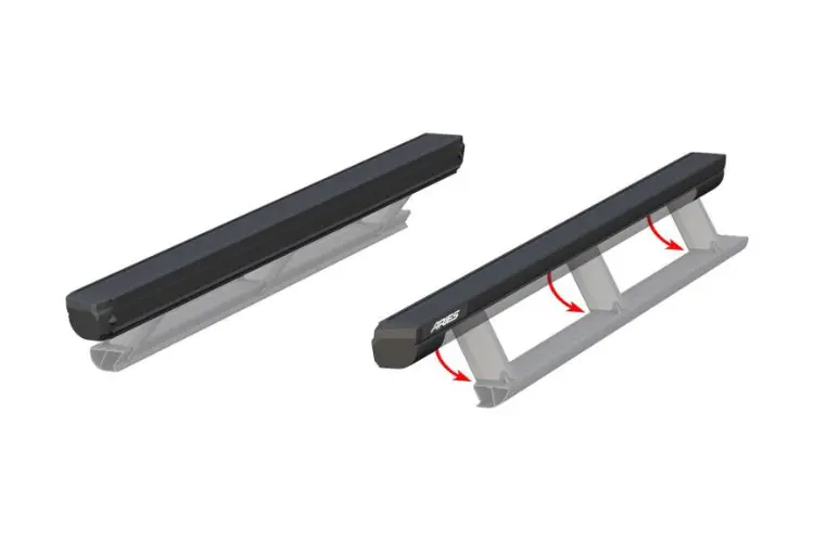 Aries 3025183 Dodge Ram 2500/3500 2010-2018 Actiontrac 87.6" Powered Running Boards (No Brackets) Crew Cab 1