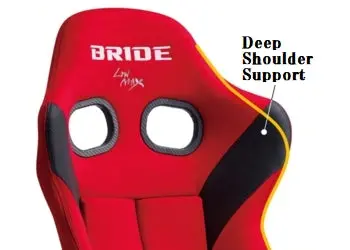 Bride Gias Iii Reclinable Bucket Seat - Red Padding 2