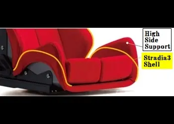 Bride Gias Iii Reclinable Bucket Seat - Red Padding 3