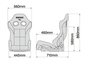 Bride Gias Iii Reclinable Bucket Seat - Gradation Padding 4