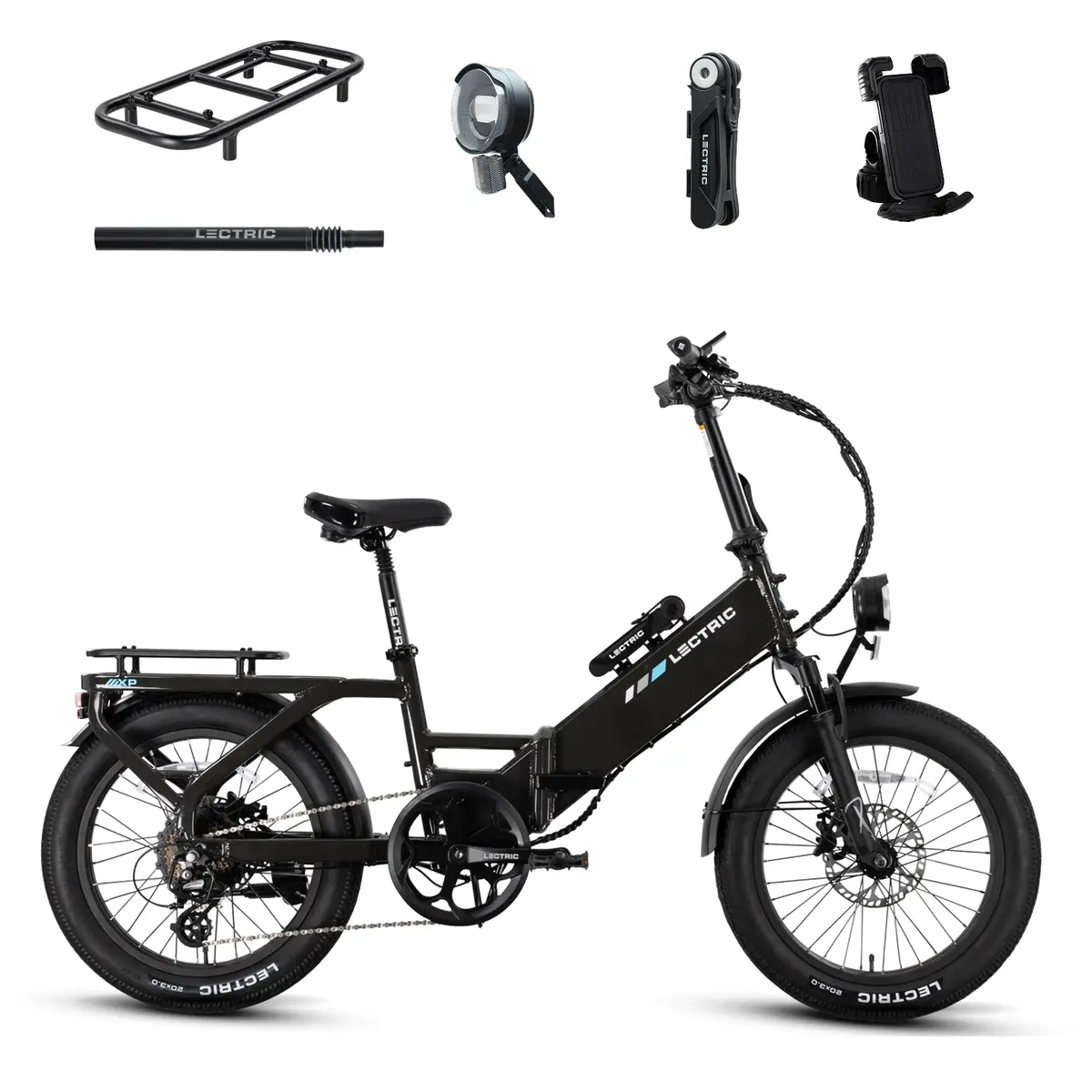 Xp4 750 Step-Thru Tempest Grey + Free Levelup Rack, Suspension Seat Post, Elite Headlight, Bike Lock, Phone Mount ($365 Value) 1