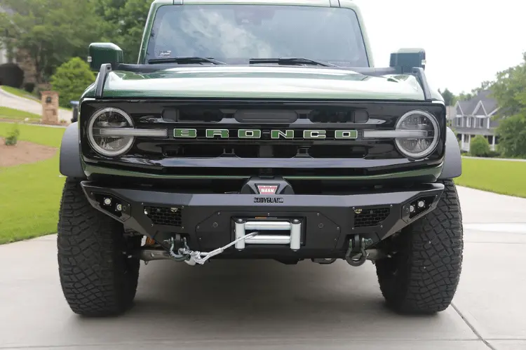 Bodyguard Laf21mybnn Ford Bronco 2021-2026 Base Front Bumper Winch Ready Sensor Bare Metal 1