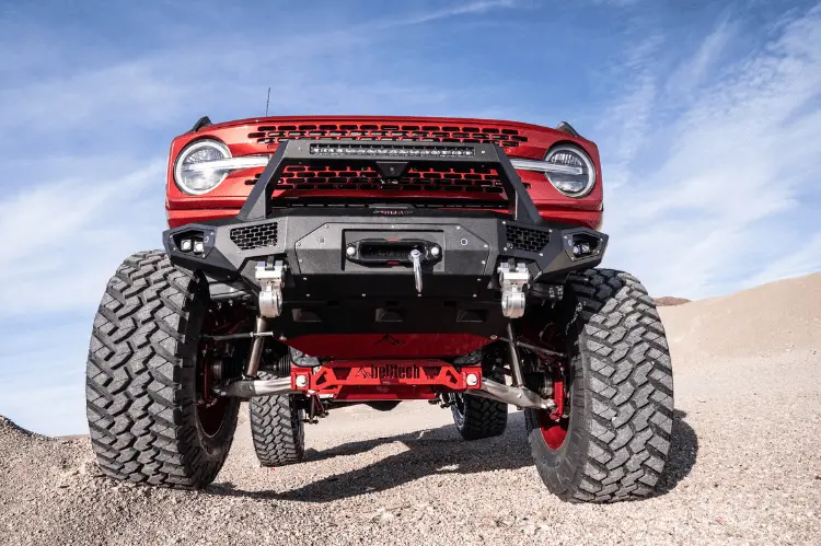 Bodyguard Lbf21mybnn Ford Bronco 2021-2026 Baja Front Bumper Winch Ready Sensor Bare Metal 1