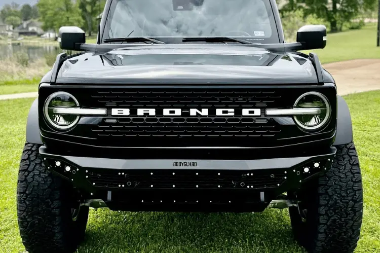 Bodyguard Naf21mytnn Ford Bronco 2021-2026 Base Front Bumper Low Profile Non-Winch Sensor Textured Black Powdercoat 1