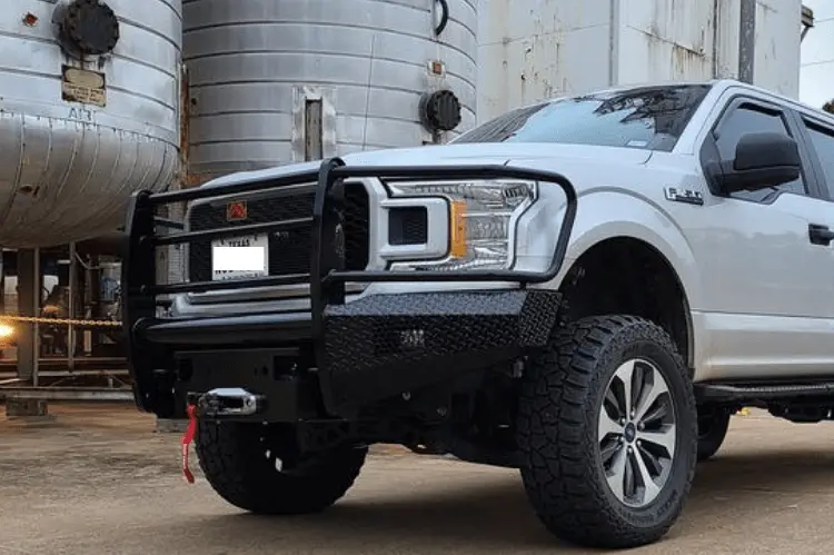 Fab Fours Ff18-K4560-1 Ford F150 2018-2020 Black Steel Front Bumper Full Guard 1