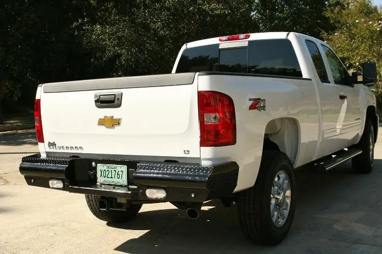Fab Fours Ch08-T1450-1 Gmc Sierra 2500/3500 2007.5-2010 Black Steel Rear Bumper 1